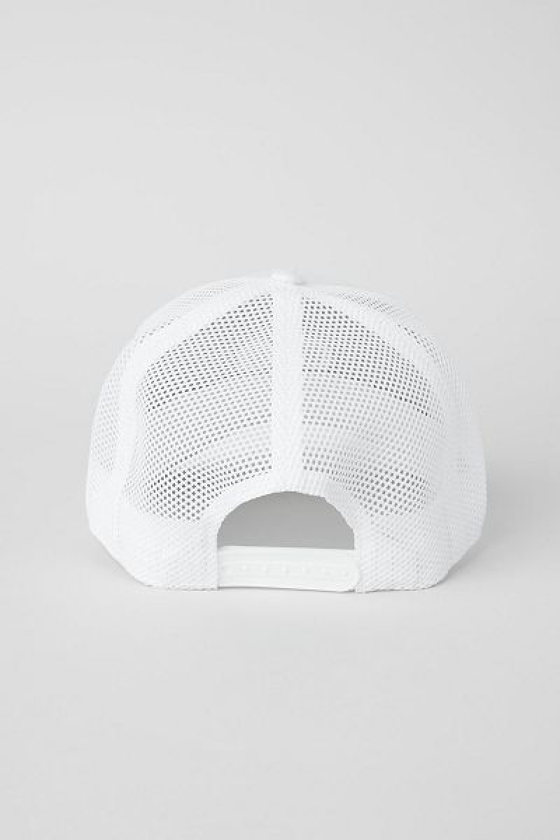 Chapeus Alo Yoga District Trucker Accessories Branco | 8529-JTMLZ