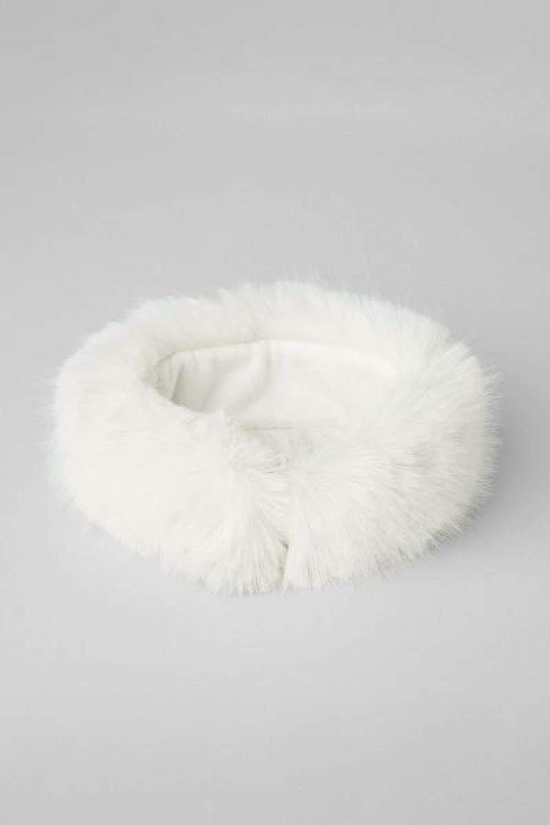 Chapeus Alo Yoga Faux Fur Wintersun Headband Accessories Branco | 9021-XJKFV