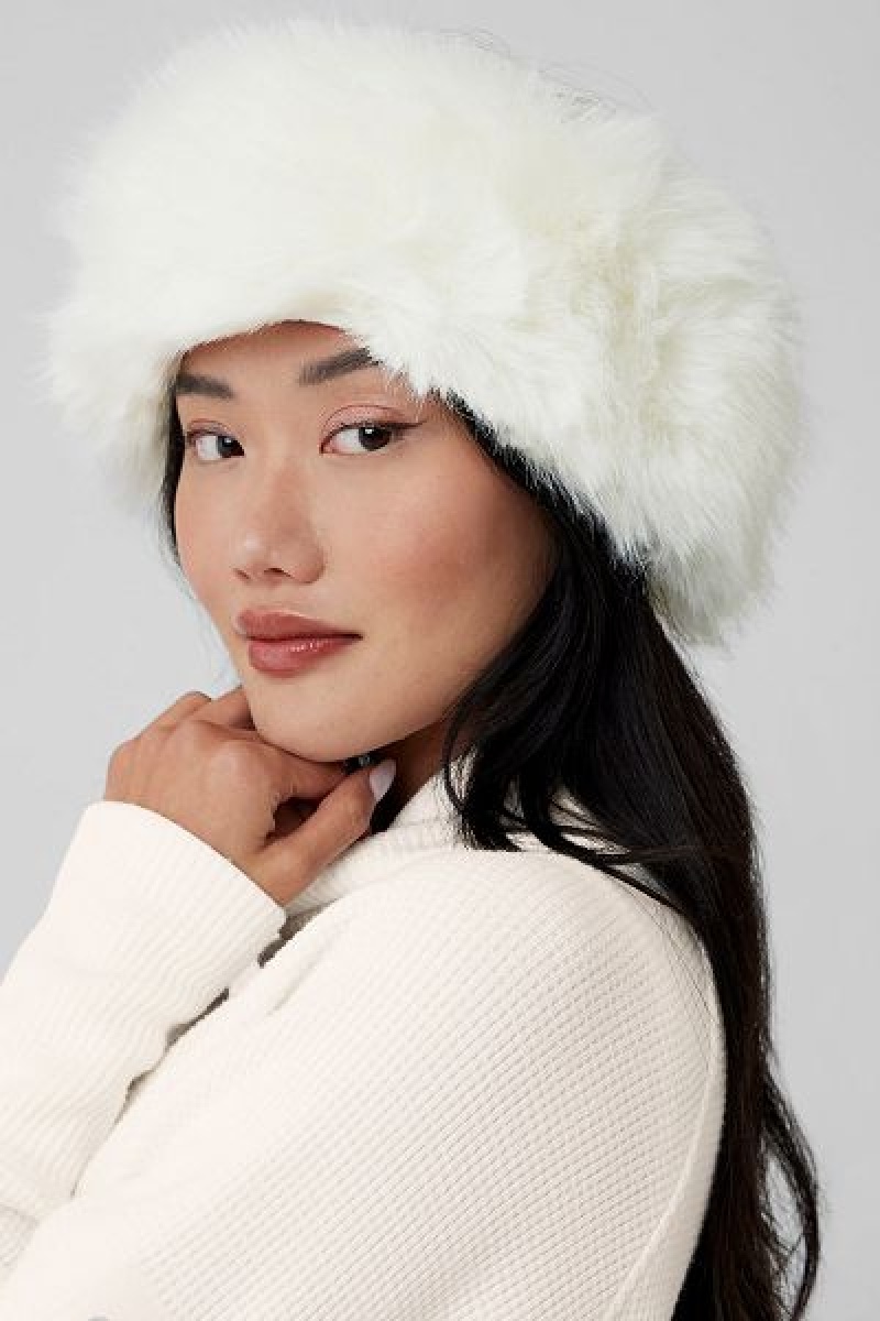 Chapeus Alo Yoga Faux Fur Wintersun Headband Accessories Branco | 9021-XJKFV