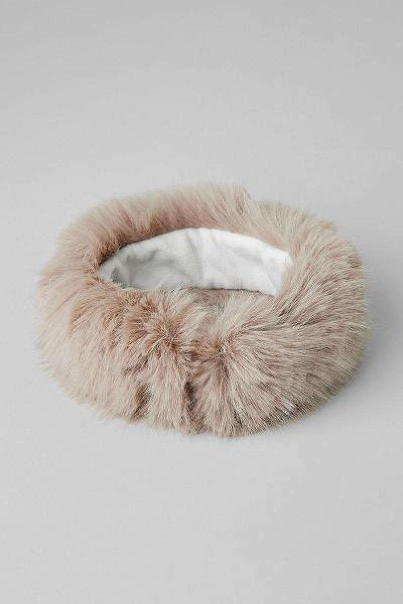 Chapeus Alo Yoga Faux Fur Wintersun Headband Accessories Marrom | 7206-NLPUZ