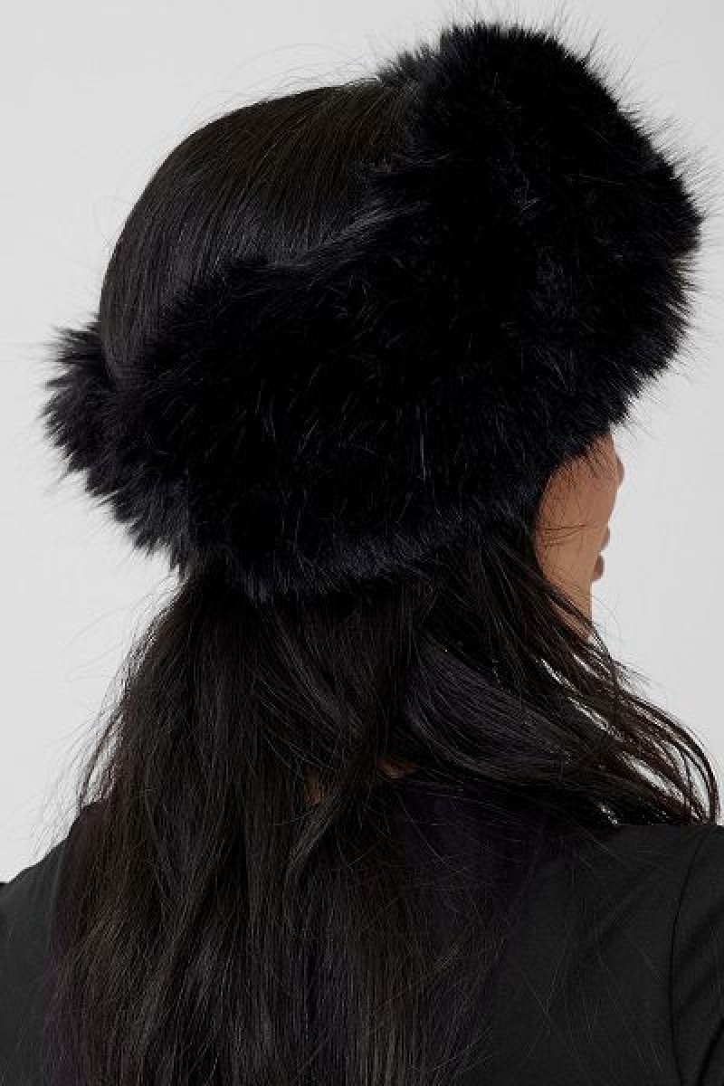 Chapeus Alo Yoga Faux Fur Wintersun Headband Accessories Pretas | 6201-ANKHF