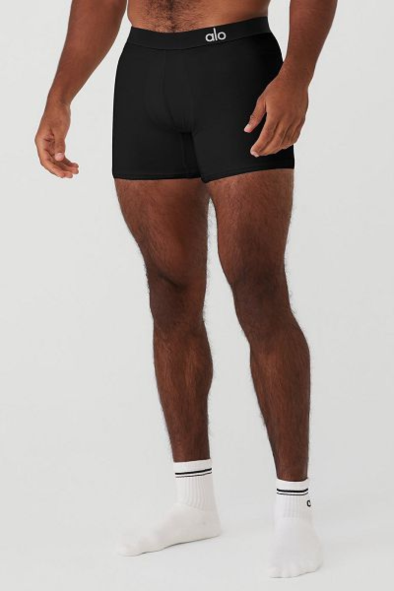 Cuecas Alo Yoga Day And Night Boxer Masculino Pretas | 3094-FVEZL