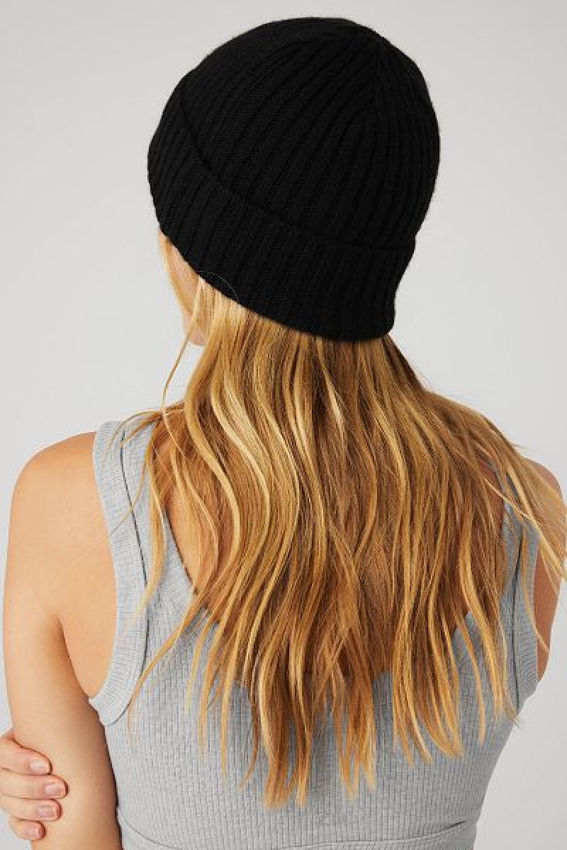 Gorro Alo Yoga Cashmere Blend Rib Accessories Pretas | 6987-CFWSJ