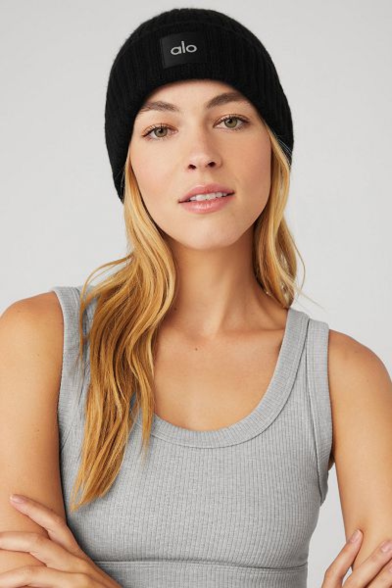 Gorro Alo Yoga Cashmere Blend Rib Accessories Pretas | 6987-CFWSJ