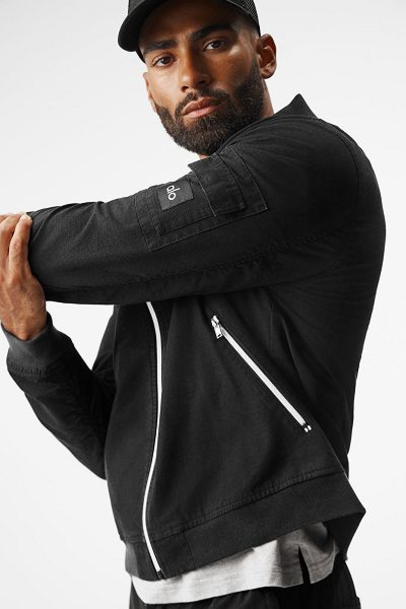 Jaqueta Bomber Alo Yoga Division Ripstop Masculino Pretas | 5362-FHBES