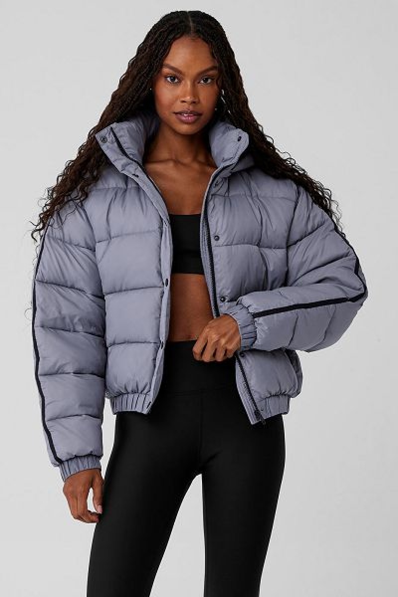 Jaqueta Puffer Alo Yoga Aspen Love Feminino Azuis | 3582-IAOUL