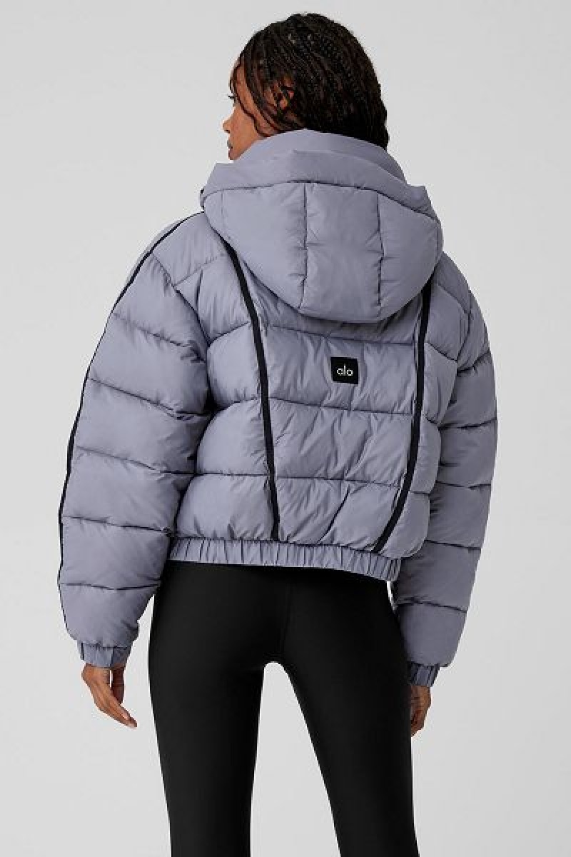 Jaqueta Puffer Alo Yoga Aspen Love Feminino Azuis | 3582-IAOUL