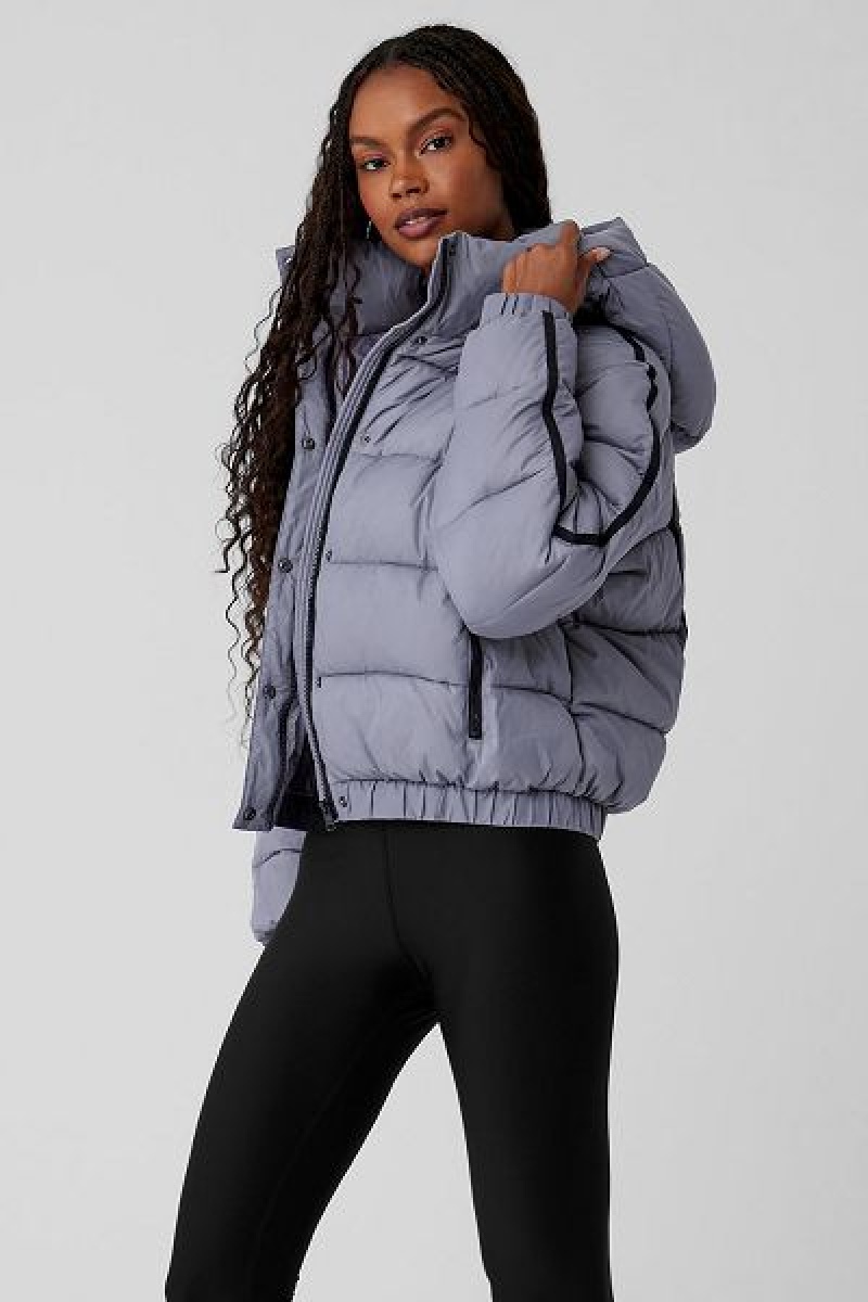 Jaqueta Puffer Alo Yoga Aspen Love Feminino Azuis | 3582-IAOUL