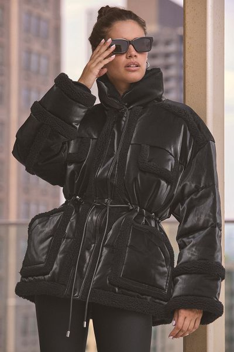 Jaqueta Puffer Alo Yoga Ice Breaker Feminino Pretas | 3798-MKXWQ