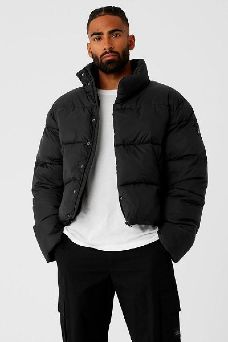 Jaqueta Puffer Alo Yoga Platinum Masculino Pretas | 8132-YHNSI