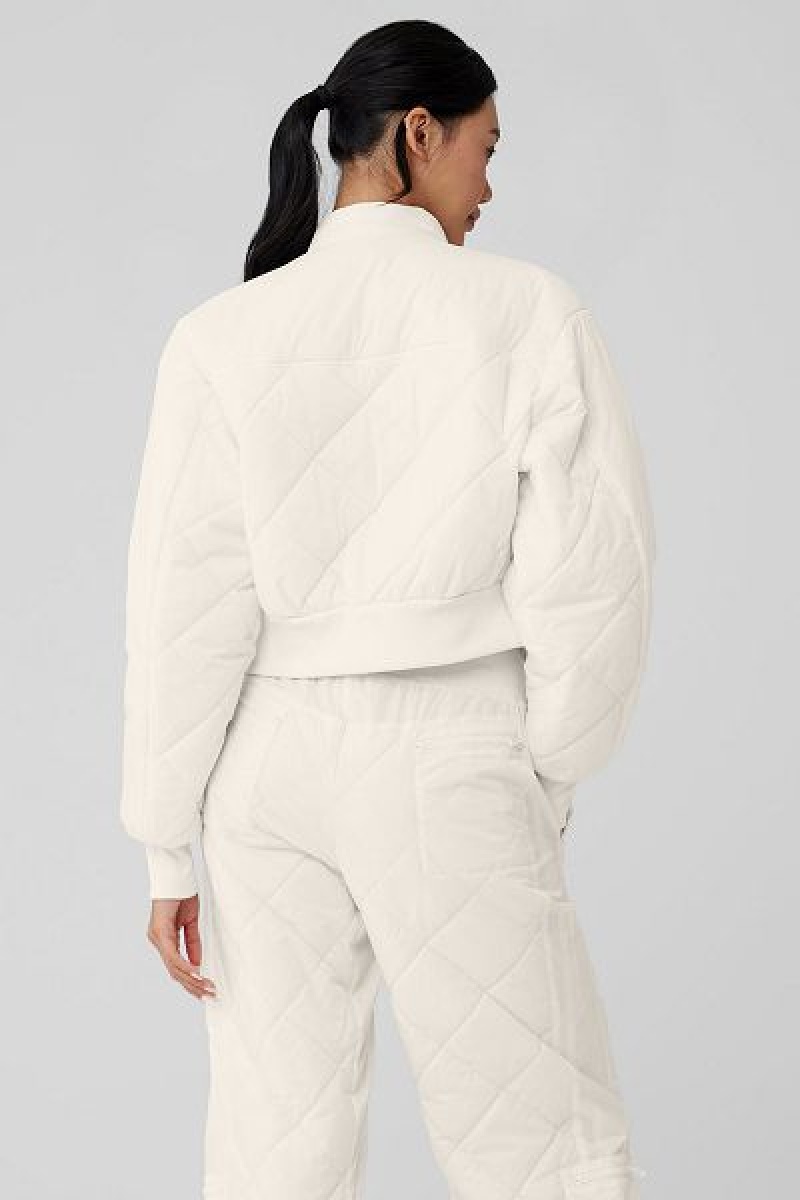 Jaqueta Puffer Alo Yoga Snowrider Feminino Branco | 5129-ZKEAH