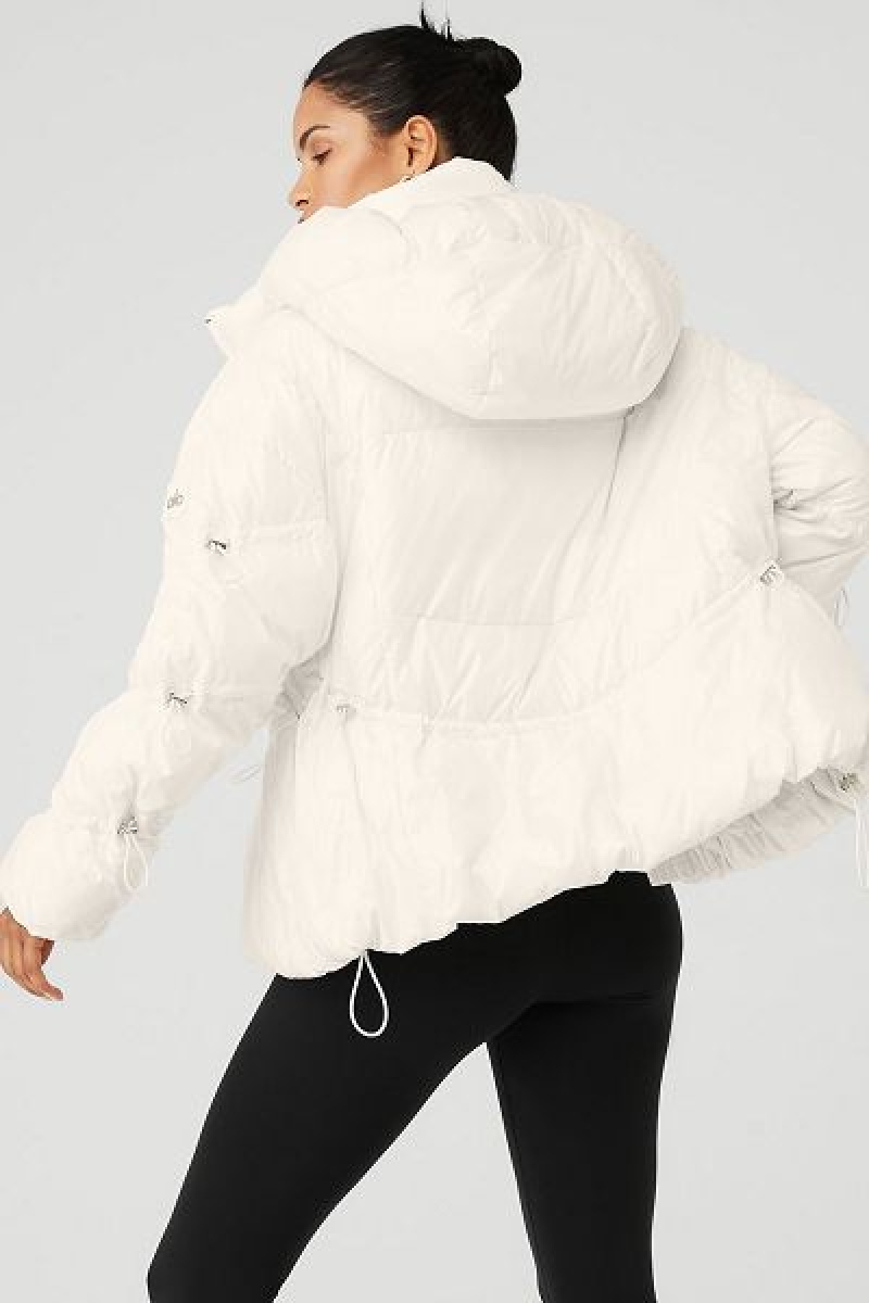 Jaqueta Puffer Alo Yoga Stunner Feminino Branco | 2850-QSMZW