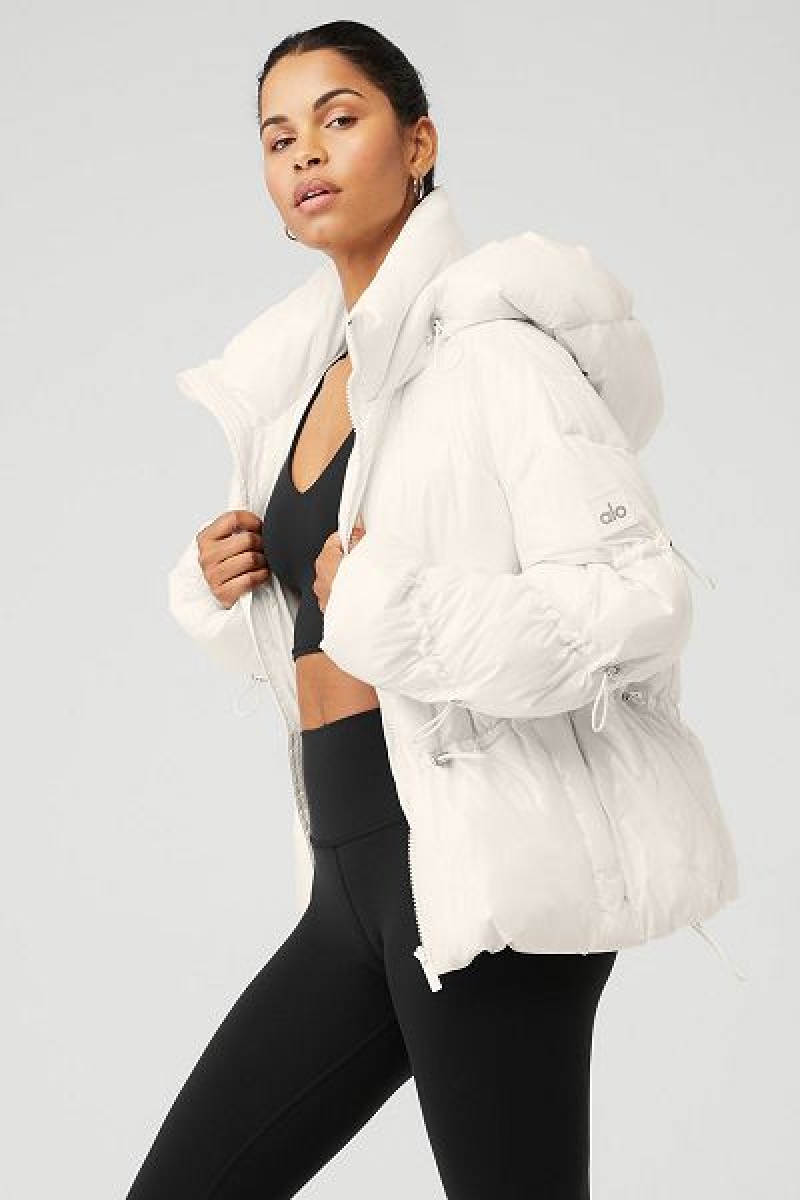 Jaqueta Puffer Alo Yoga Stunner Feminino Branco | 2850-QSMZW