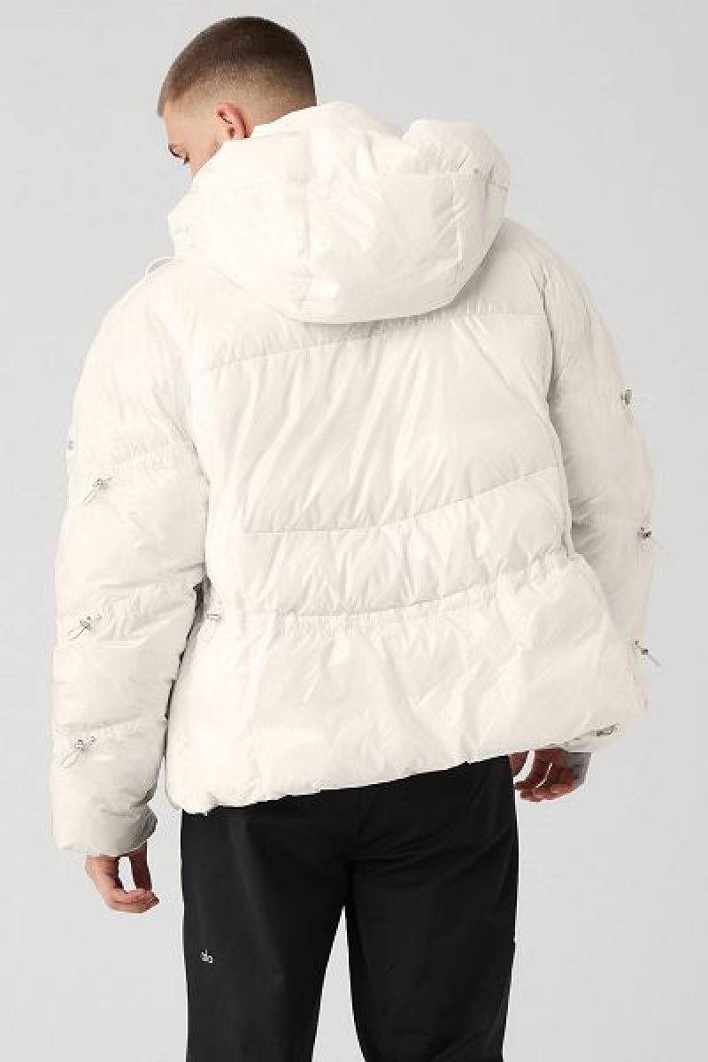 Jaqueta Puffer Alo Yoga Stunner Masculino Branco | 1745-JYDLE