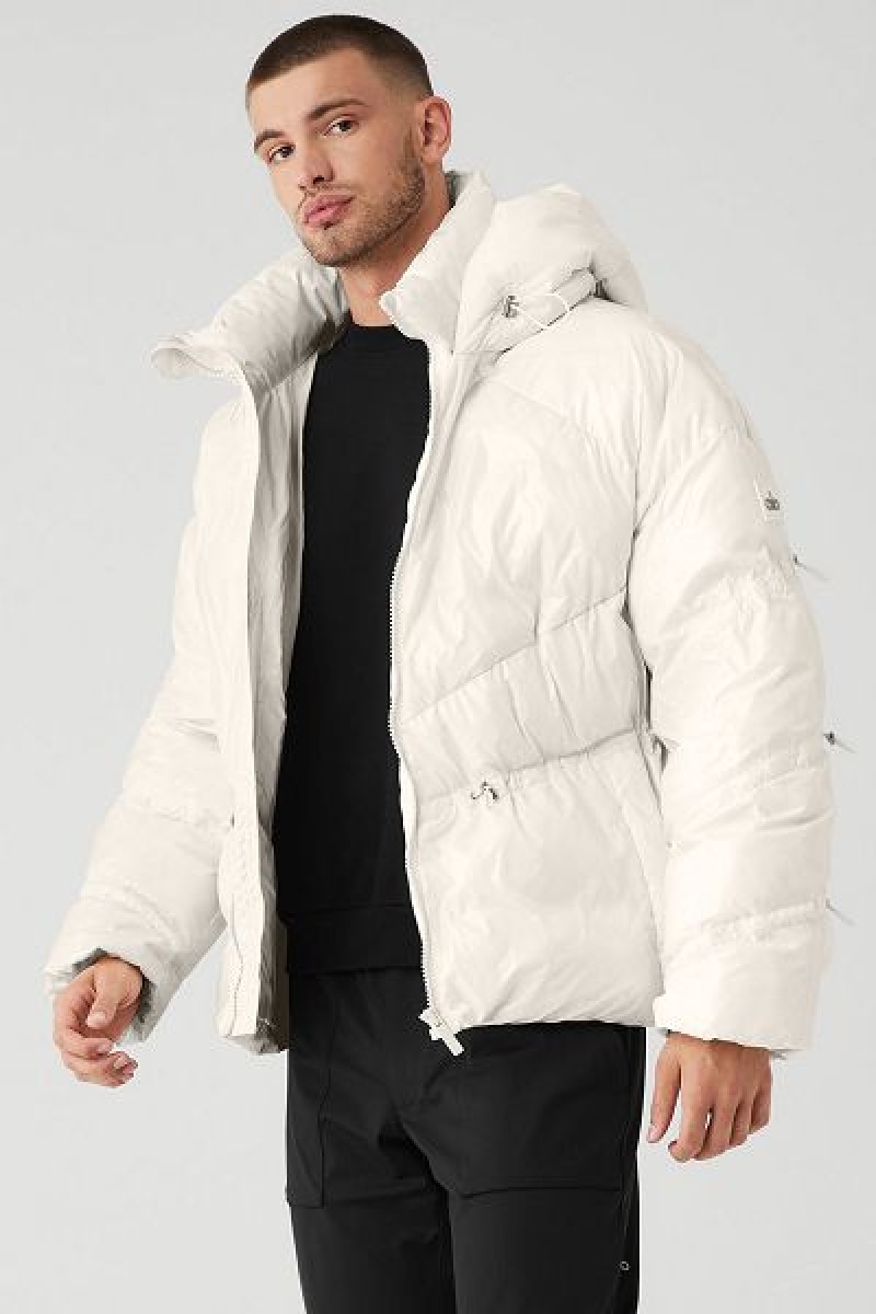 Jaqueta Puffer Alo Yoga Stunner Masculino Branco | 1745-JYDLE