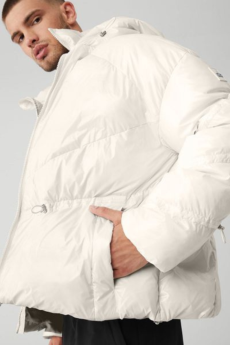 Jaqueta Puffer Alo Yoga Stunner Masculino Branco | 1745-JYDLE