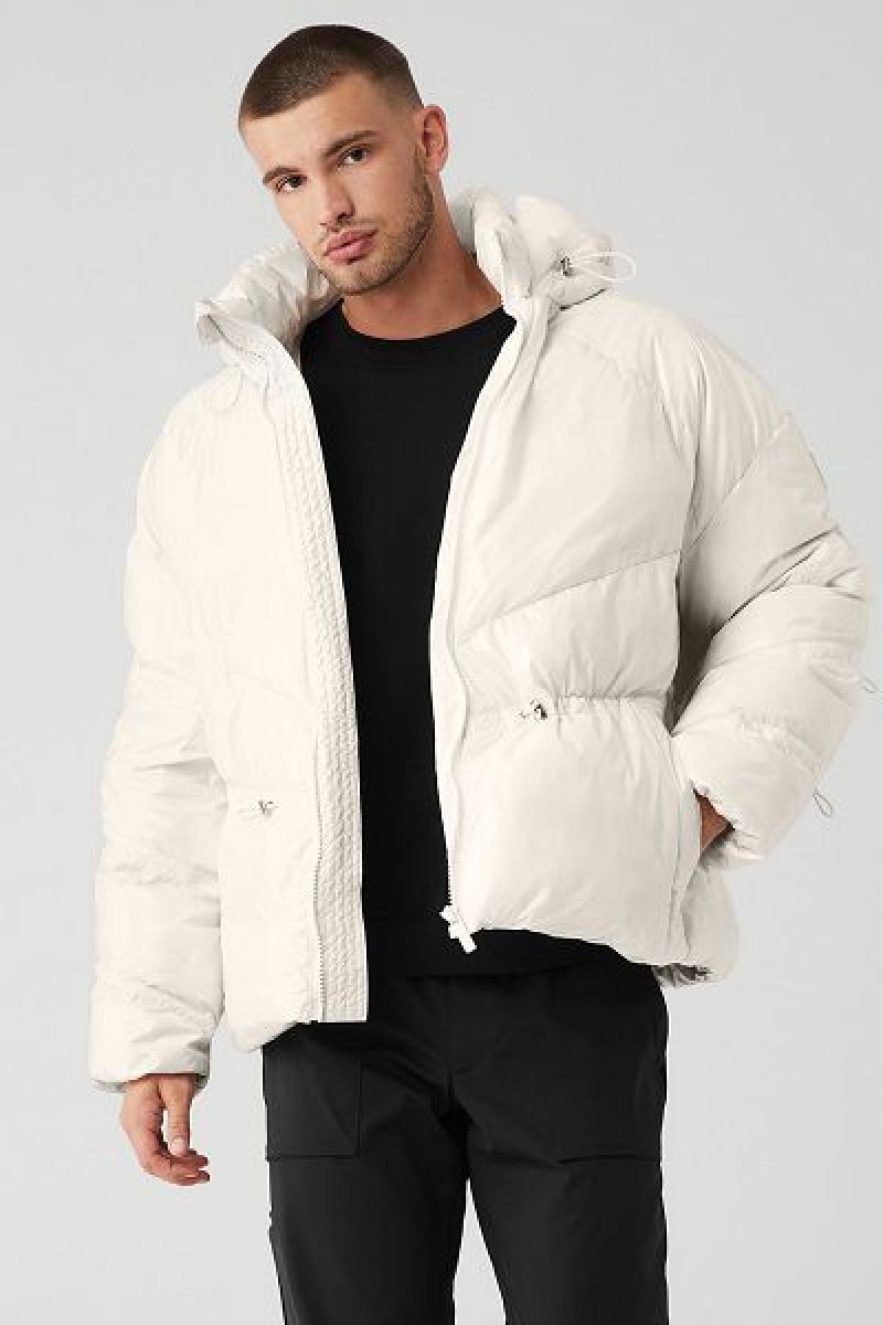 Jaqueta Puffer Alo Yoga Stunner Masculino Branco | 1745-JYDLE