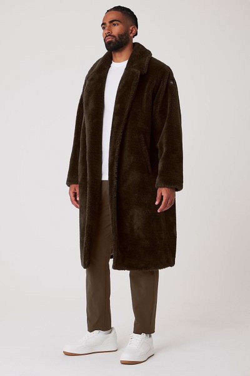 Jaquetas Alo Yoga Oversized Sherpa Trench Masculino Marrom | 9576-PKTED