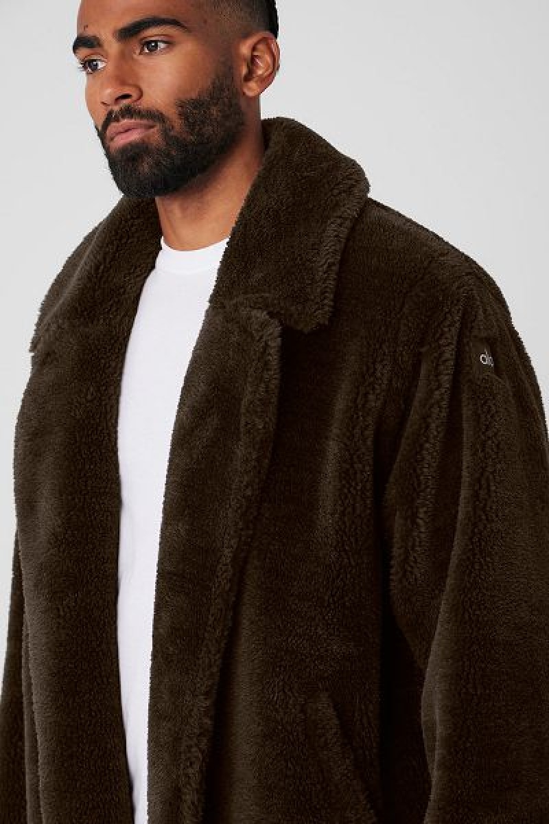 Jaquetas Alo Yoga Oversized Sherpa Trench Masculino Marrom | 9576-PKTED