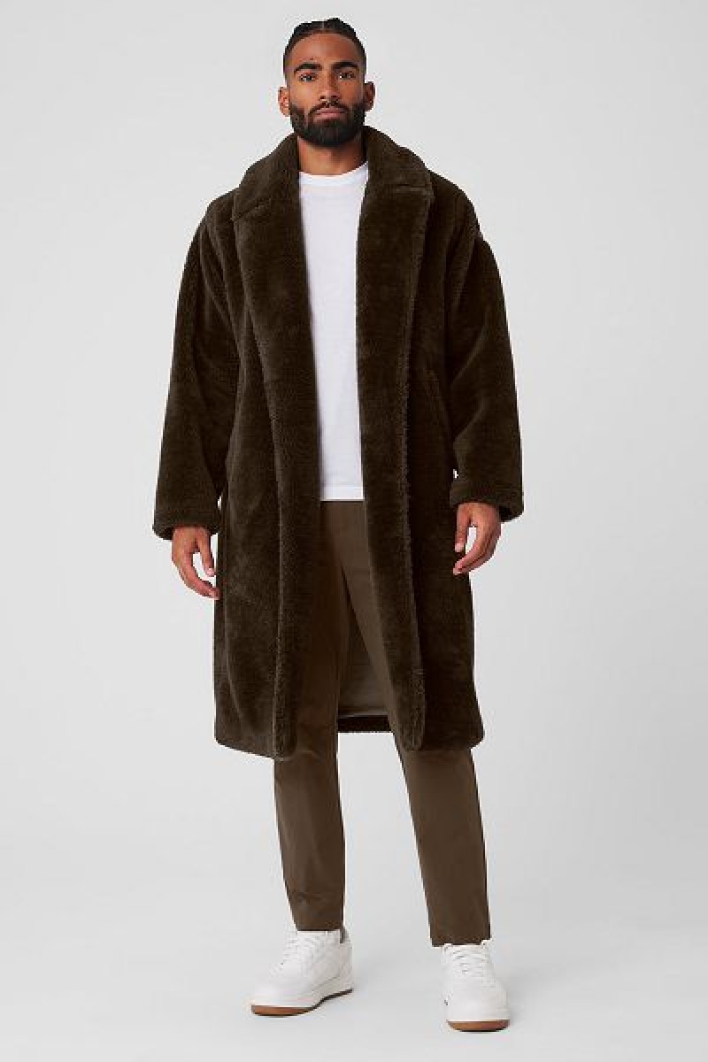 Jaquetas Alo Yoga Oversized Sherpa Trench Masculino Marrom | 9576-PKTED