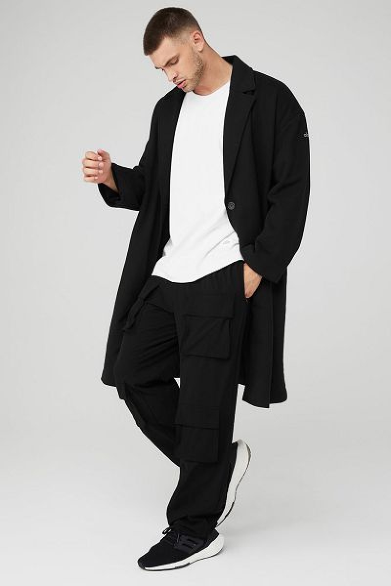 Jaquetas Alo Yoga VIP Blazer Trench Masculino Pretas | 2785-OAGVB