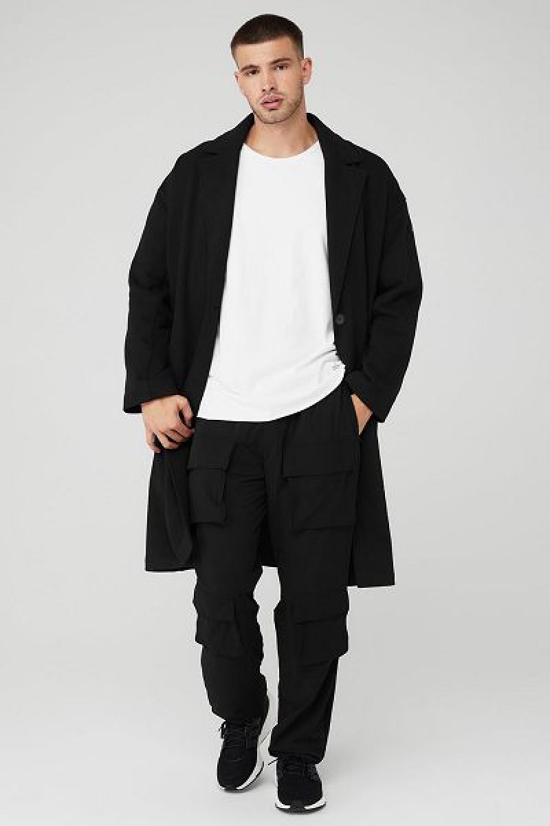 Jaquetas Alo Yoga VIP Blazer Trench Masculino Pretas | 2785-OAGVB