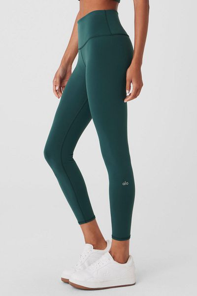 Leggings Alo Yoga 7/8 High-Cintura Airbrush Feminino Verdes | 3149-VGAHB