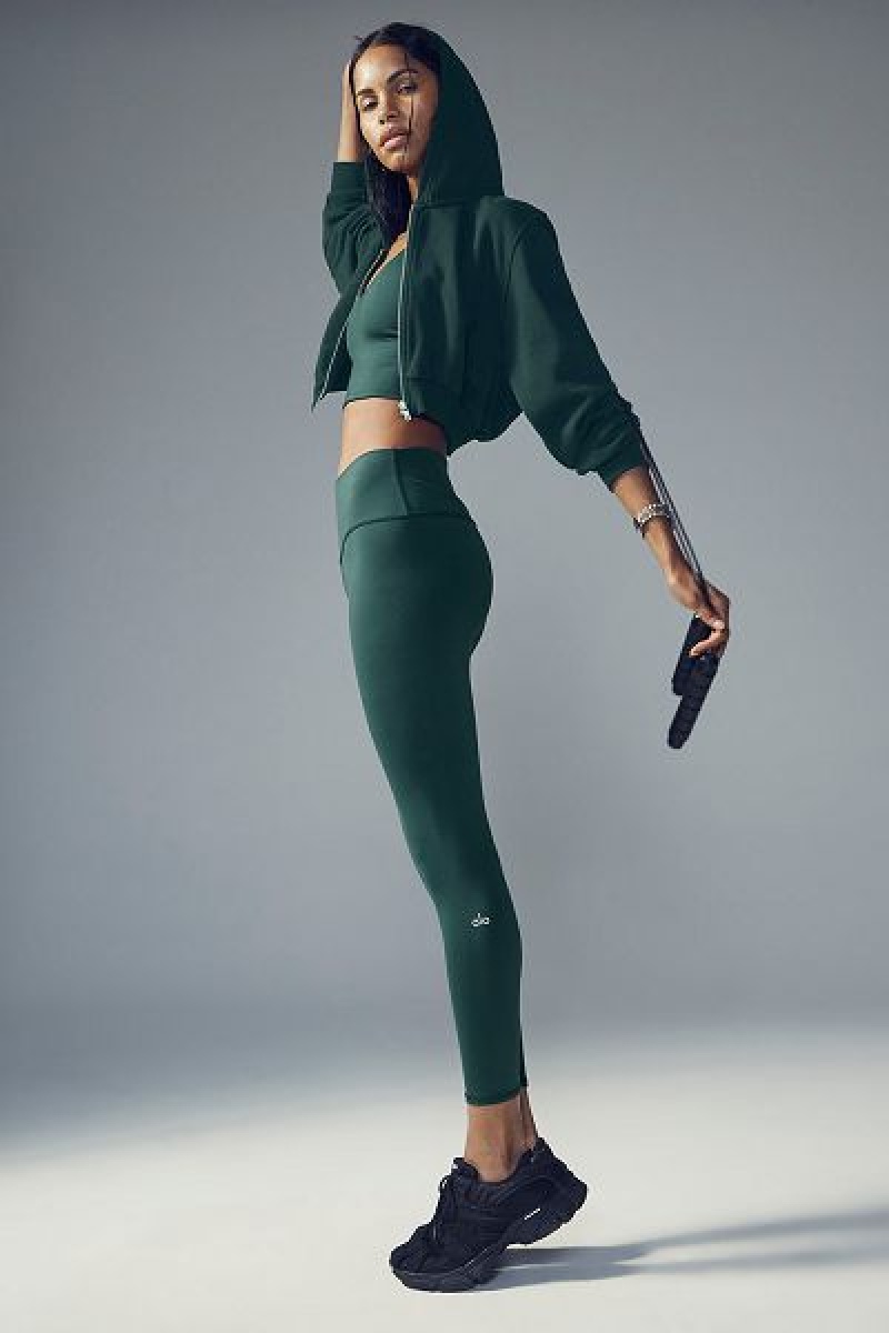 Leggings Alo Yoga 7/8 High-Cintura Airbrush Feminino Verdes | 3149-VGAHB