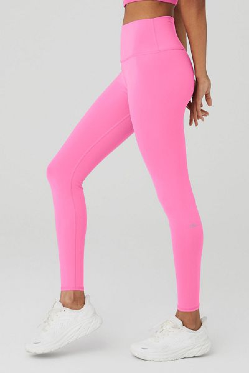 Leggings Alo Yoga 7/8 High-Cintura Airbrush Feminino Rosa | 2309-ZSVHX