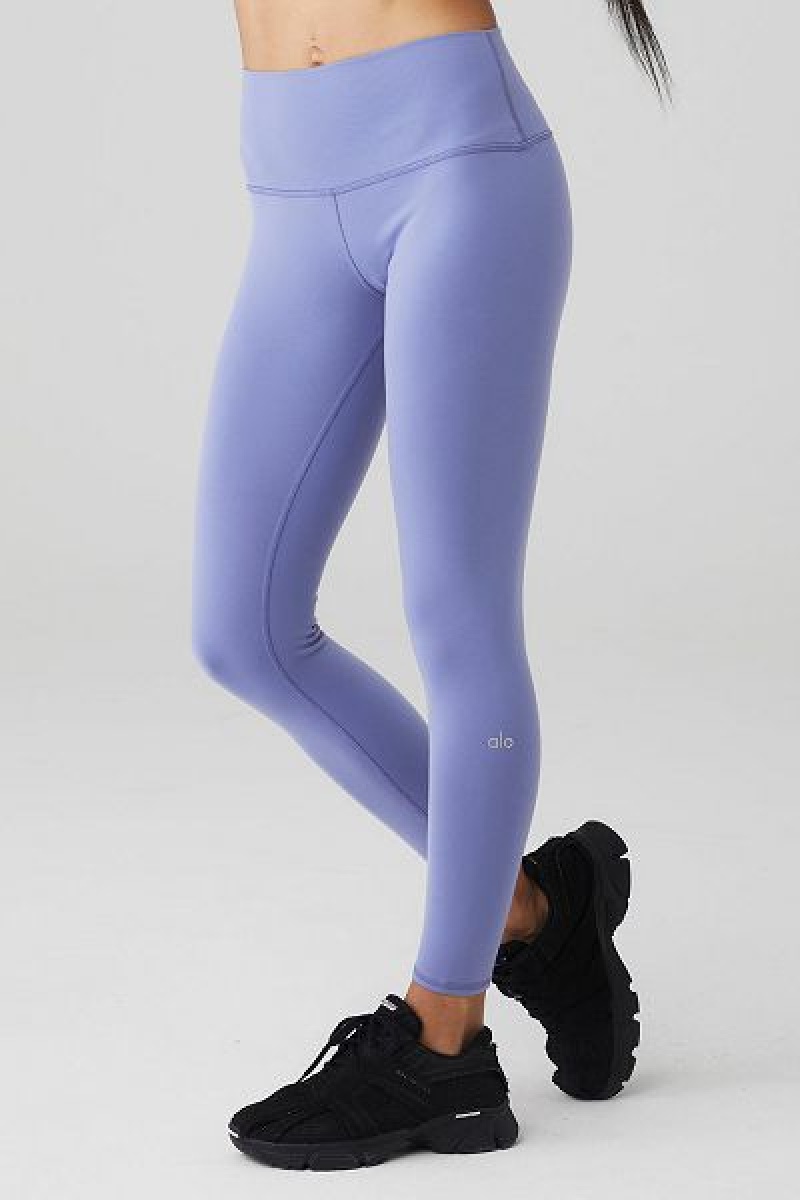 Leggings Alo Yoga 7/8 High-Cintura Airbrush Feminino Azuis | 4290-VKDGJ