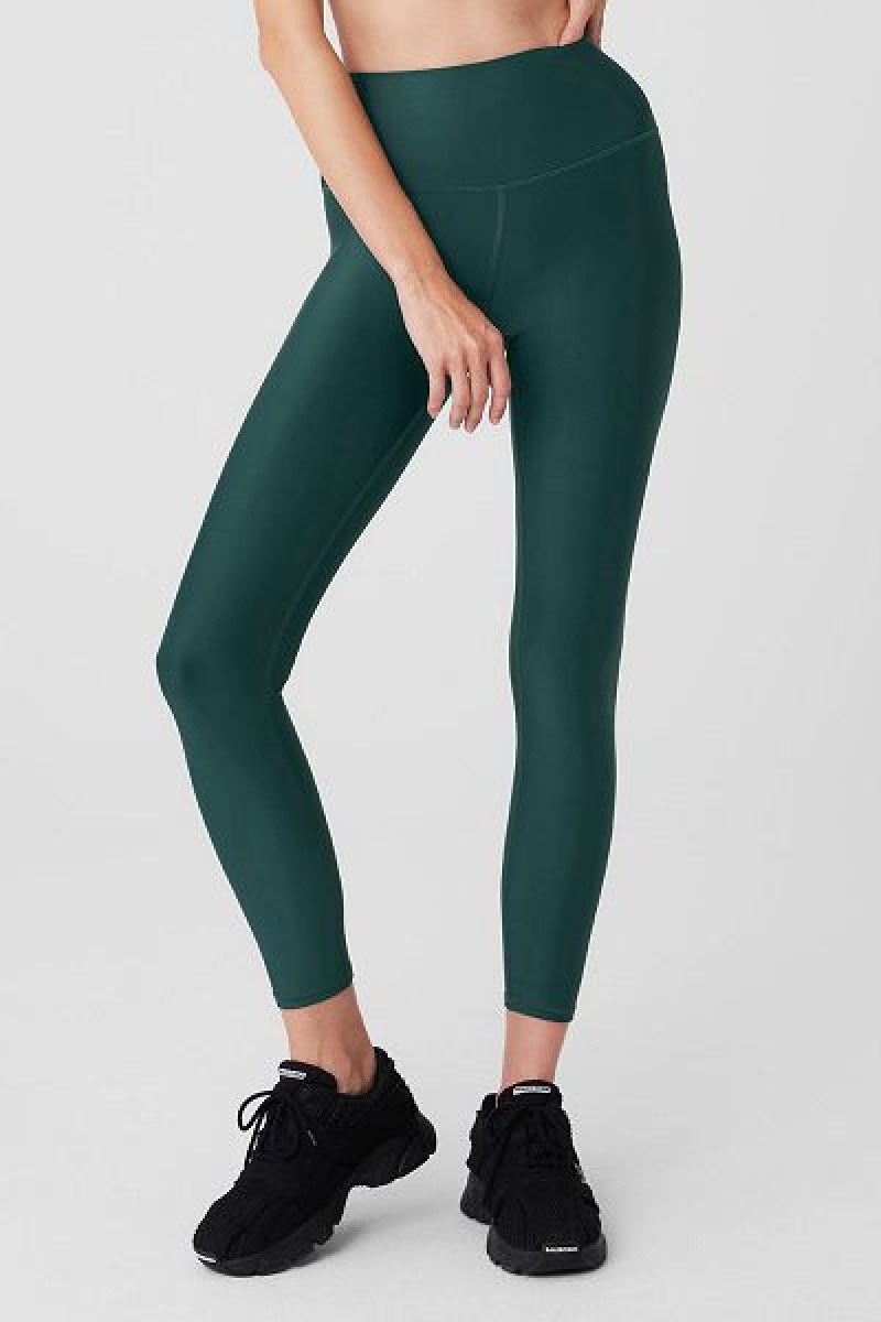 Leggings Alo Yoga 7/8 High-Cintura Airlift Feminino Verdes | 3920-MCUNY