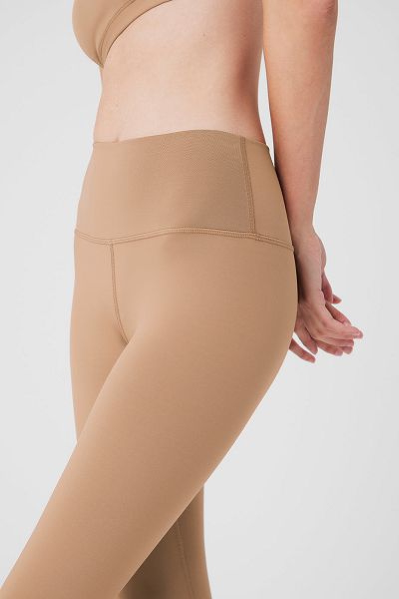 Leggings Alo Yoga 7/8 High-Cintura Airlift Feminino Caqui | 1807-UFJMG