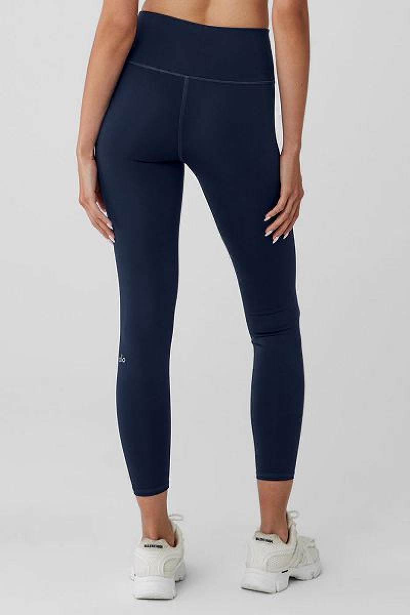 Leggings Alo Yoga 7/8 High-Cintura Airlift Feminino Azul Marinho | 3127-ZWXJC