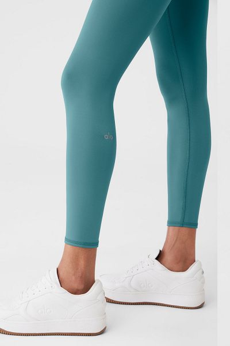 Leggings Alo Yoga 7/8 High-Cintura Airlift Feminino Turquesa | 3857-HRTFM