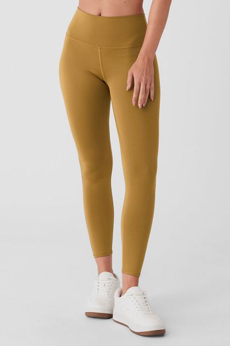 Leggings Alo Yoga 7/8 High-Cintura Airlift Feminino Verde Oliva | 3281-FNDAB