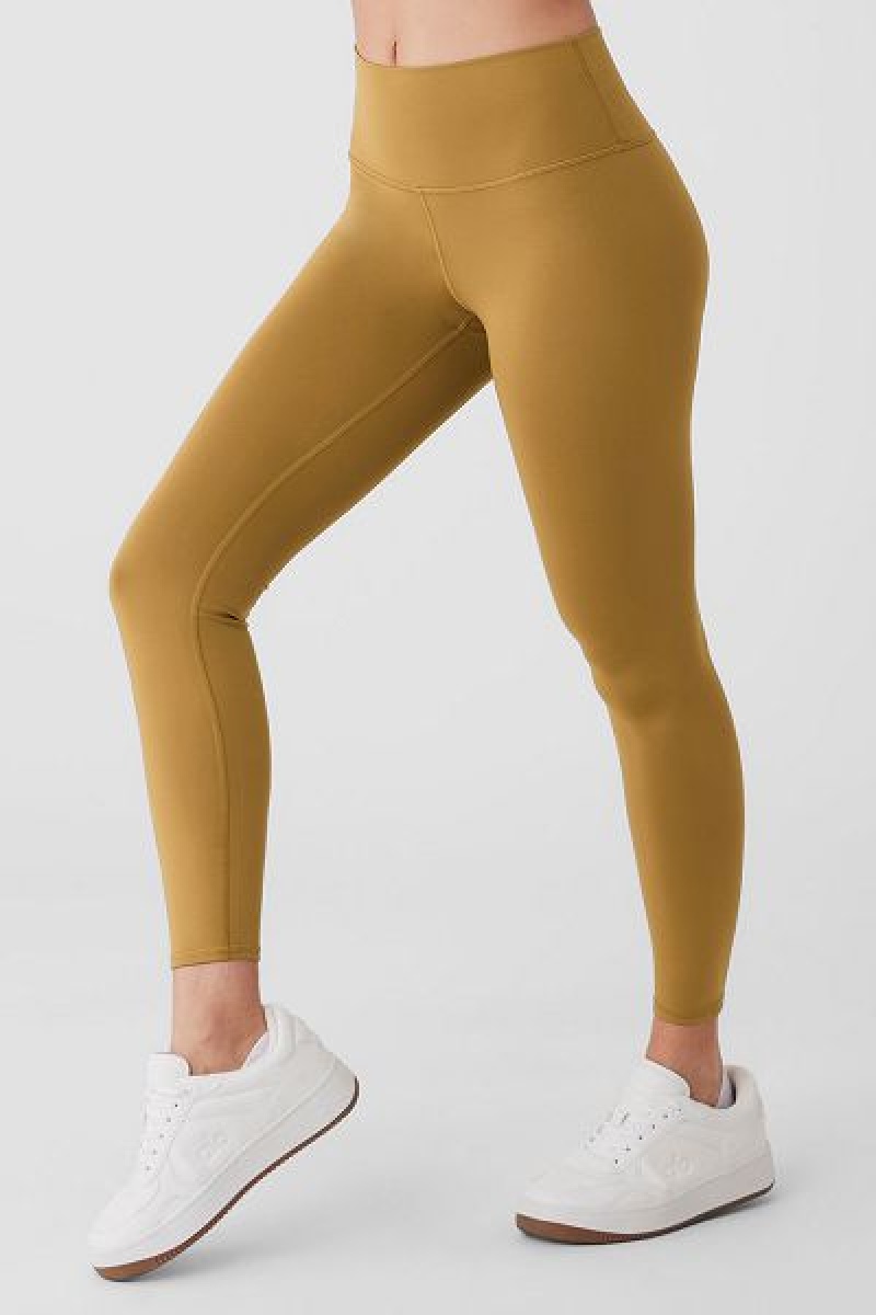 Leggings Alo Yoga 7/8 High-Cintura Airlift Feminino Verde Oliva | 3281-FNDAB