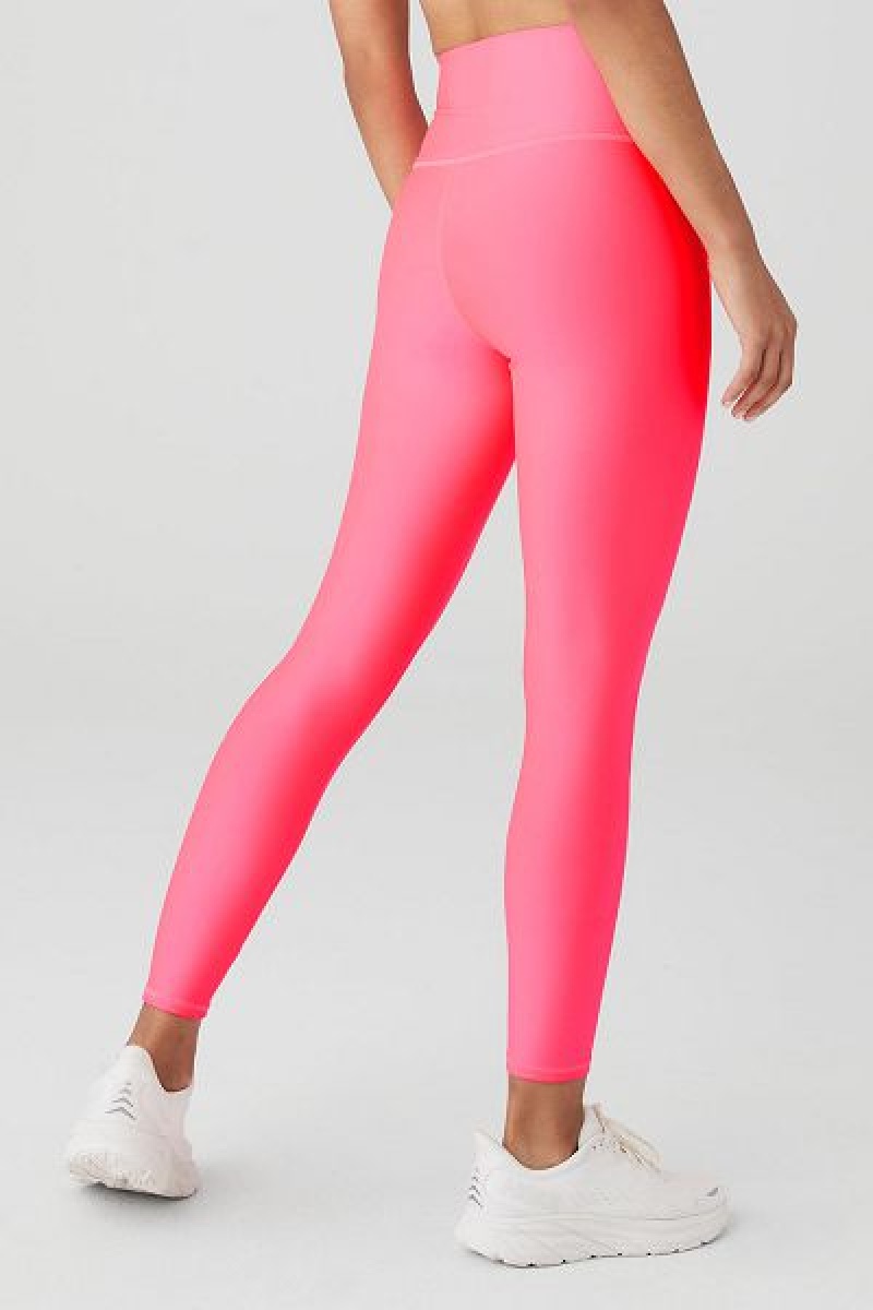 Leggings Alo Yoga 7/8 High-Cintura Airlift Feminino Rosa Coral | 1794-OIPYH