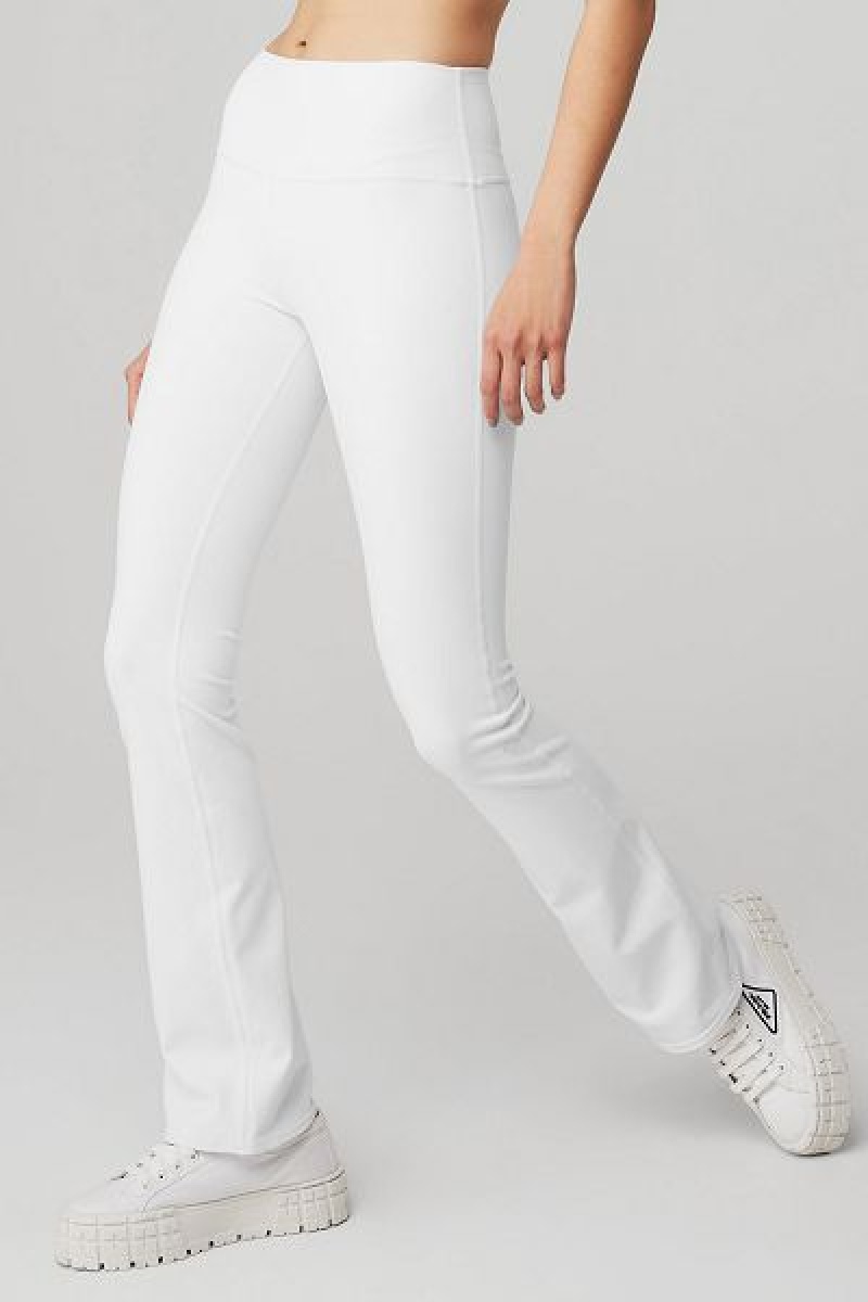 Leggings Alo Yoga Airbrush High-Cintura 7/8 Bootcut Feminino Branco | 5813-NIGPT