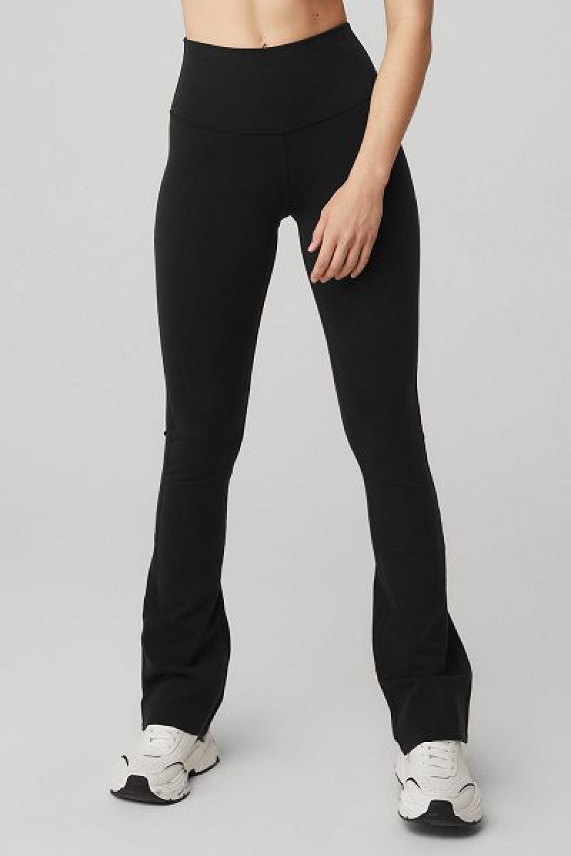 Leggings Alo Yoga Airbrush High-Cintura Bootcut Feminino Pretas | 6907-XVRKI