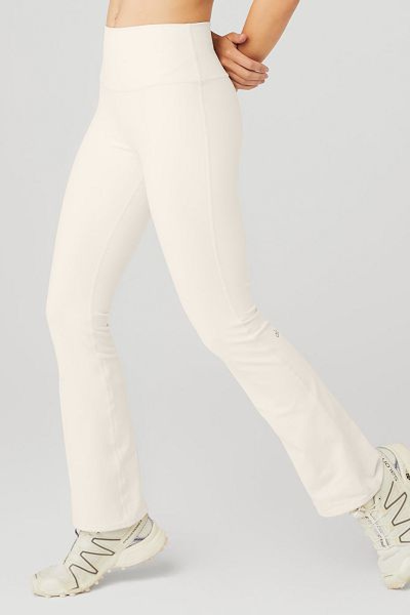 Leggings Alo Yoga Airbrush High-Cintura Bootcut Feminino Branco | 2046-XPOLQ