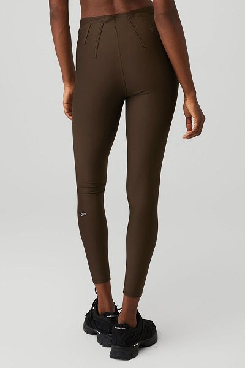 Leggings Alo Yoga Airlift High-Cintura 7/8 Corset Feminino Marrom | 9786-NAIRZ