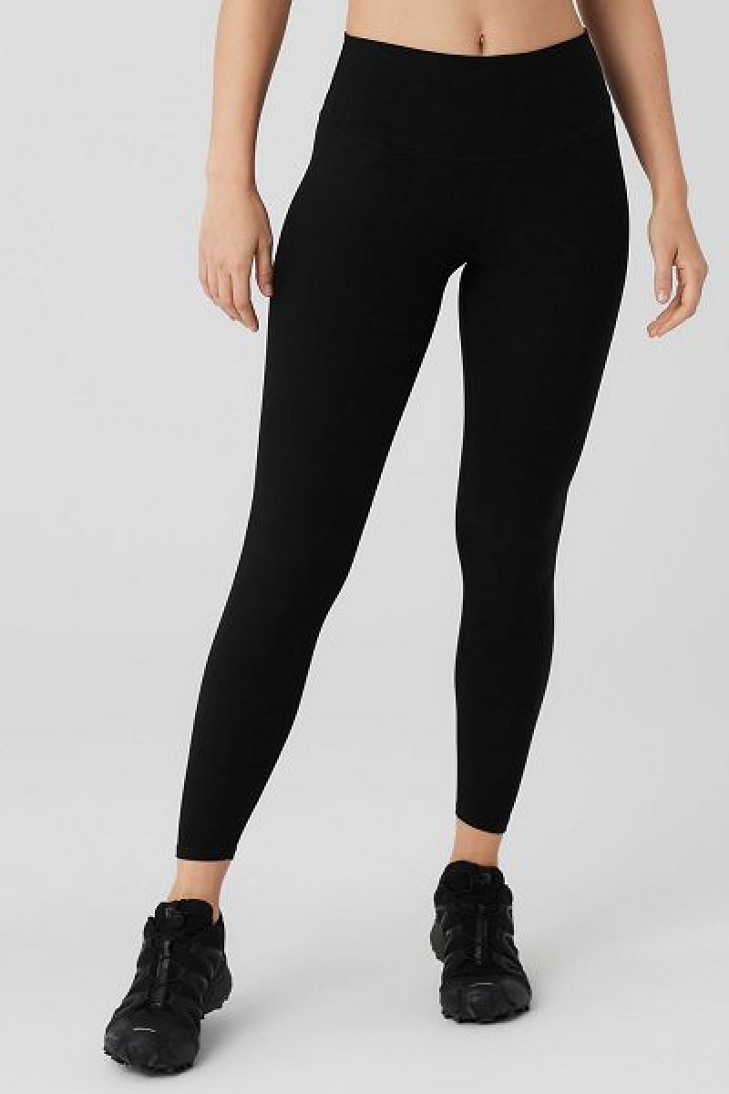 Leggings Alo Yoga Alosoft High-Cintura 7/8 Highlight Feminino Pretas | 7314-FPJHC