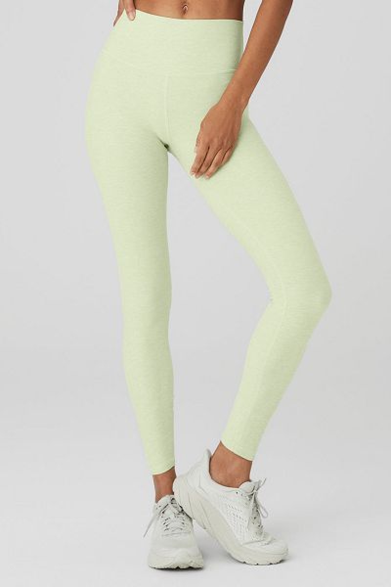 Leggings Alo Yoga Alosoft High-Cintura 7/8 Highlight Feminino Verdes | 5723-XJGUV