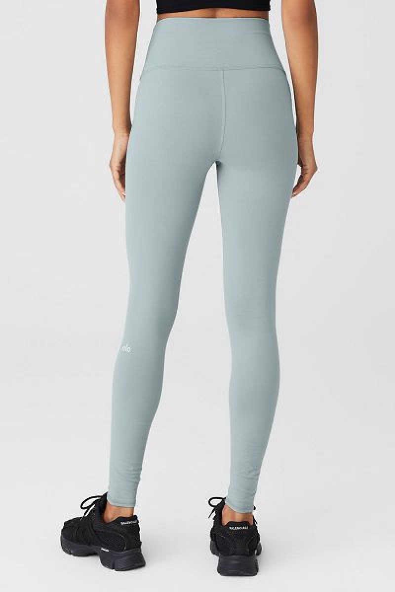 Leggings Alo Yoga High-Cintura Airbrush Feminino Cinzentas | 0647-ISTNL