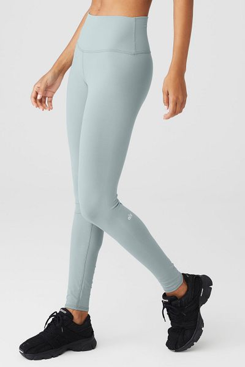 Leggings Alo Yoga High-Cintura Airbrush Feminino Cinzentas | 0647-ISTNL