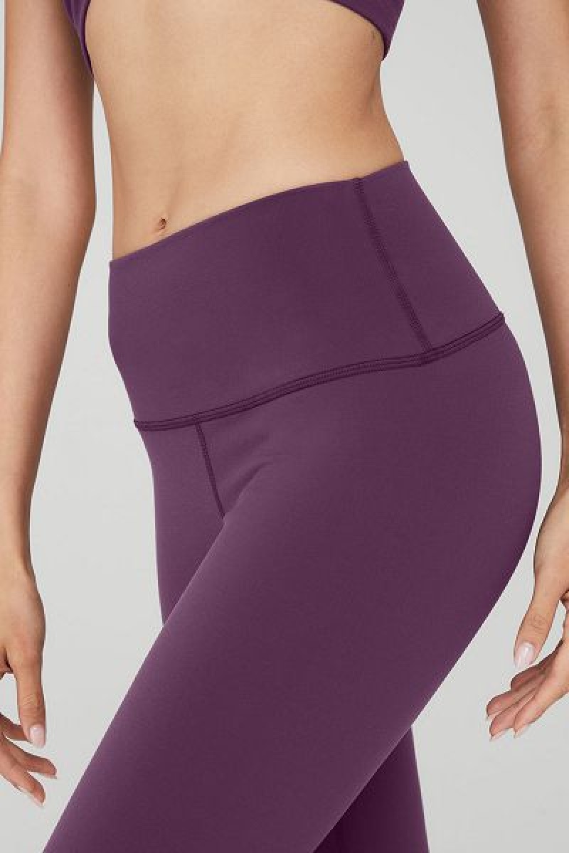 Leggings Alo Yoga High-Cintura Airbrush Feminino Roxo Escuro | 8675-NLRQS