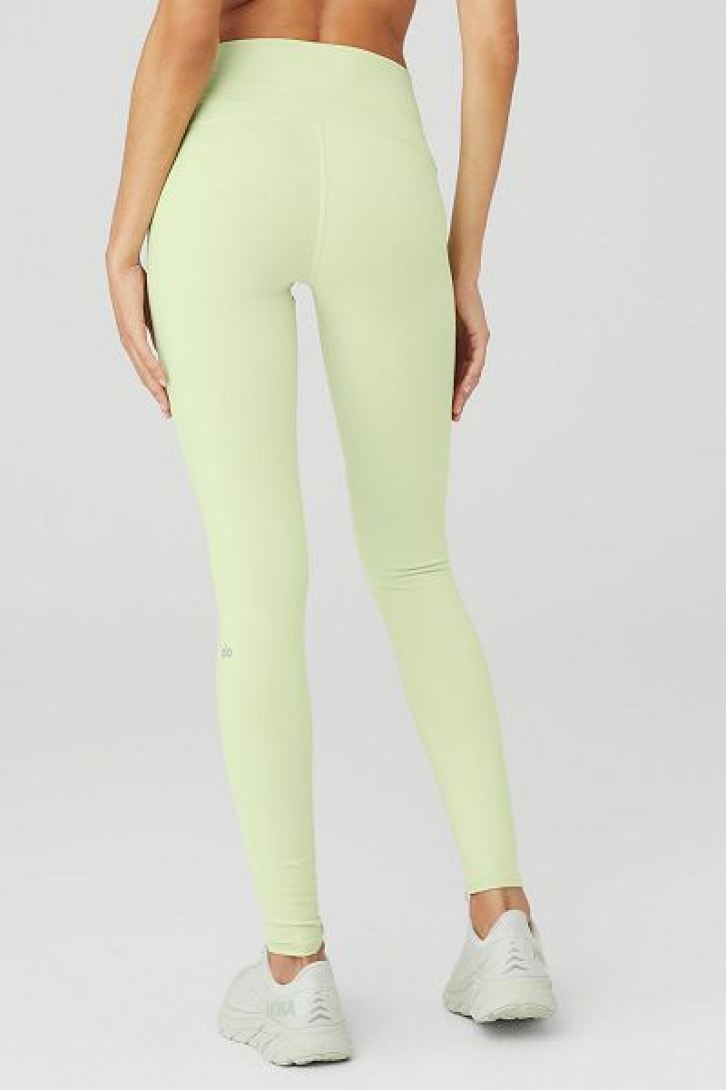 Leggings Alo Yoga High-Cintura Airbrush Feminino Verdes | 5879-NJBZD