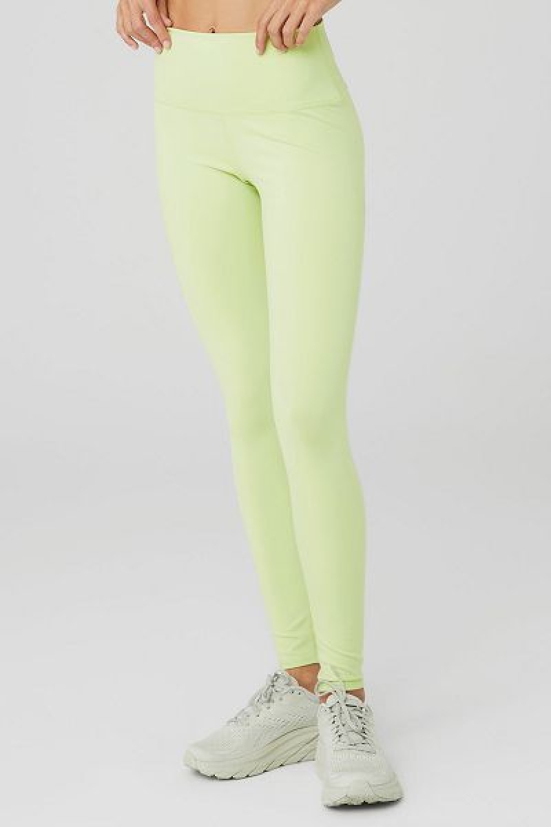 Leggings Alo Yoga High-Cintura Airbrush Feminino Verdes | 5879-NJBZD