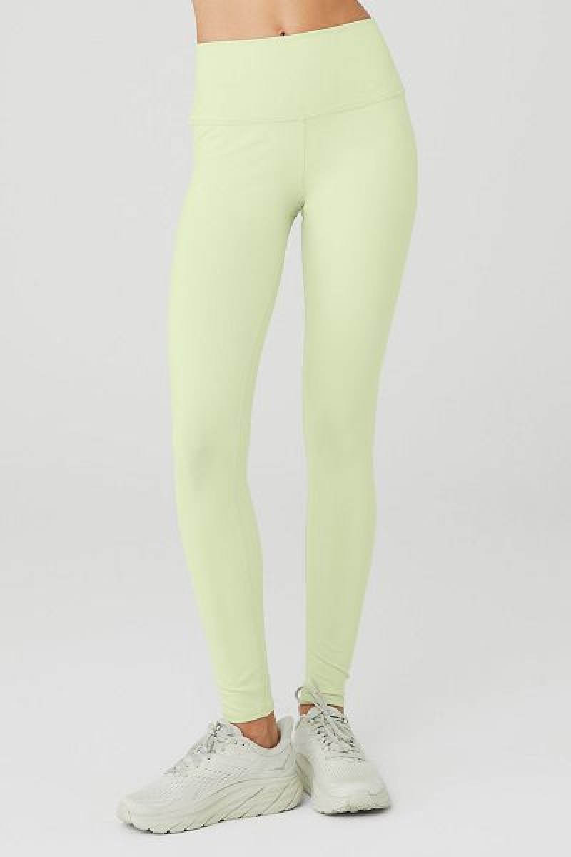 Leggings Alo Yoga High-Cintura Airbrush Feminino Verdes | 5879-NJBZD