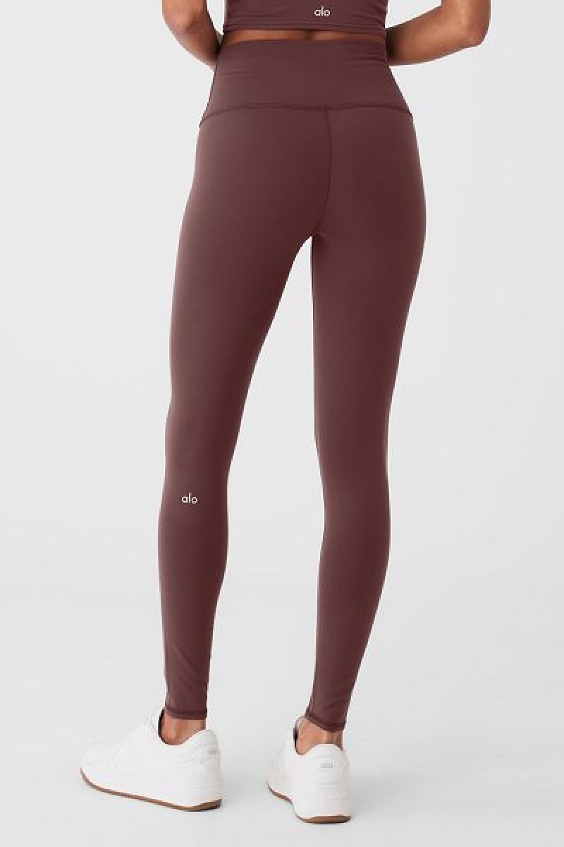 Leggings Alo Yoga High-Cintura Airbrush Feminino Rosa | 6253-MKWZJ